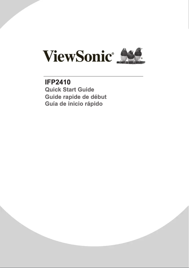 Página 1 del manual Manual de instrucciones Viewsonic IFP2410