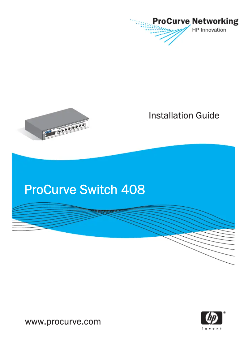 Image de la première page du manuel de l'appareil ProCurve 408