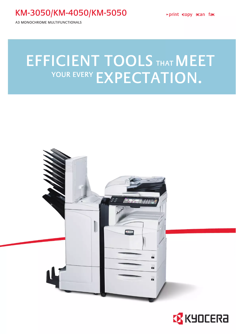 Page 1 de la notice Brochure Kyocera KM-3050