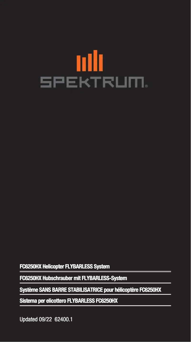 Page 1 de la notice Manuel utilisateur Spektrum FC6250HX