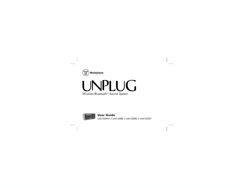 Image de la première page du manuel de l'appareil Unplug UM100