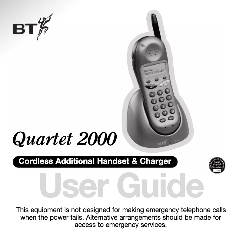 Imagen de la primera página del manual del dispositivo Quartet 2000