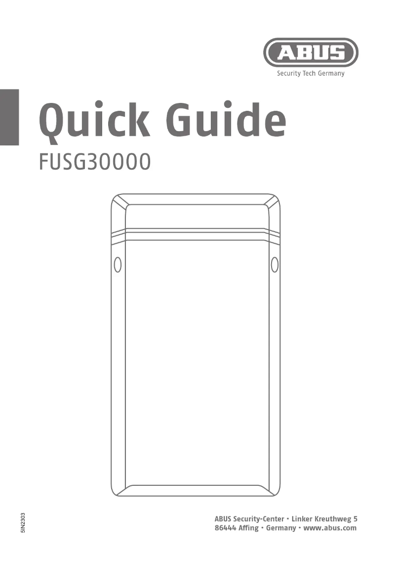 Page n°1 - Manuel utilisateur Abus FUSG30000