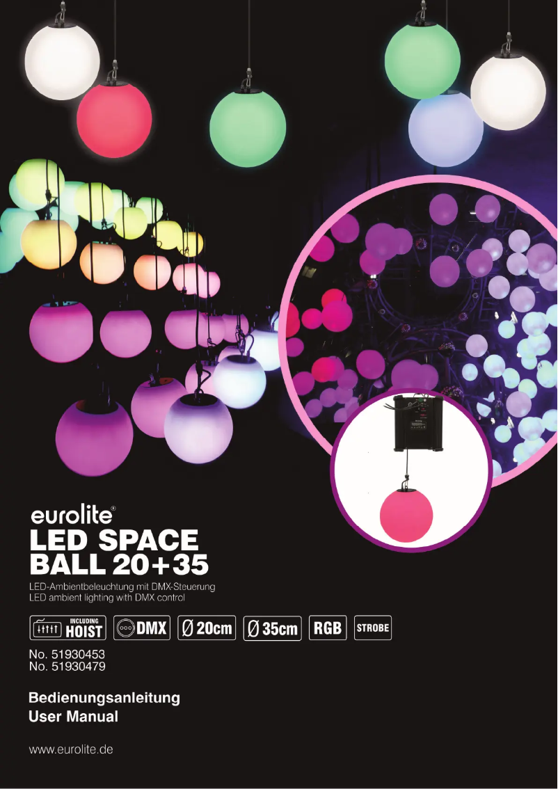 Page n°1 - Manuel utilisateur Eurolite LED Space Ball 35