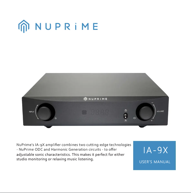 Página 1 del manual Manual de usuario NuPrime IA-9X