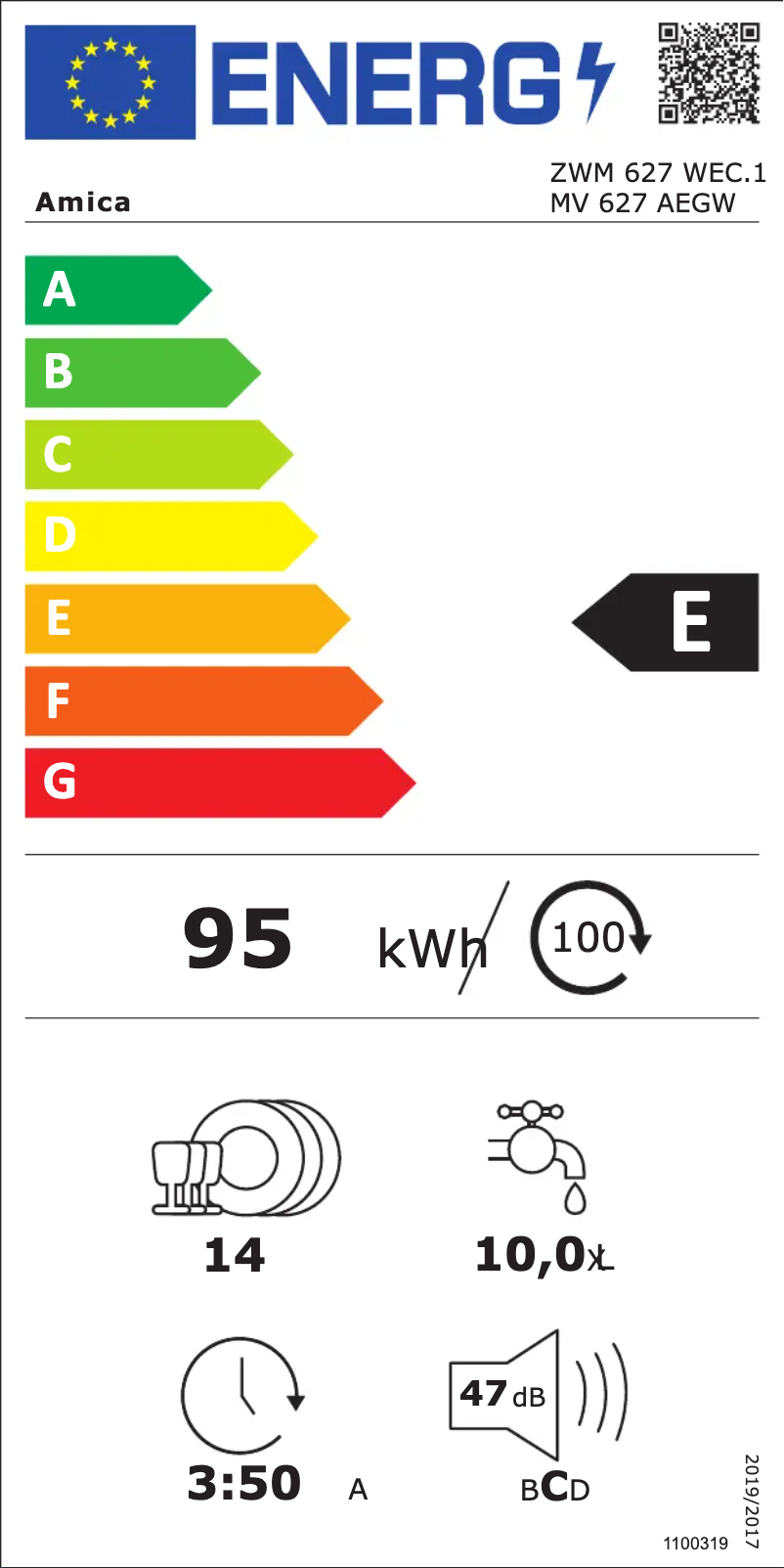 First page image of the manual for ZWM 627 WEC
