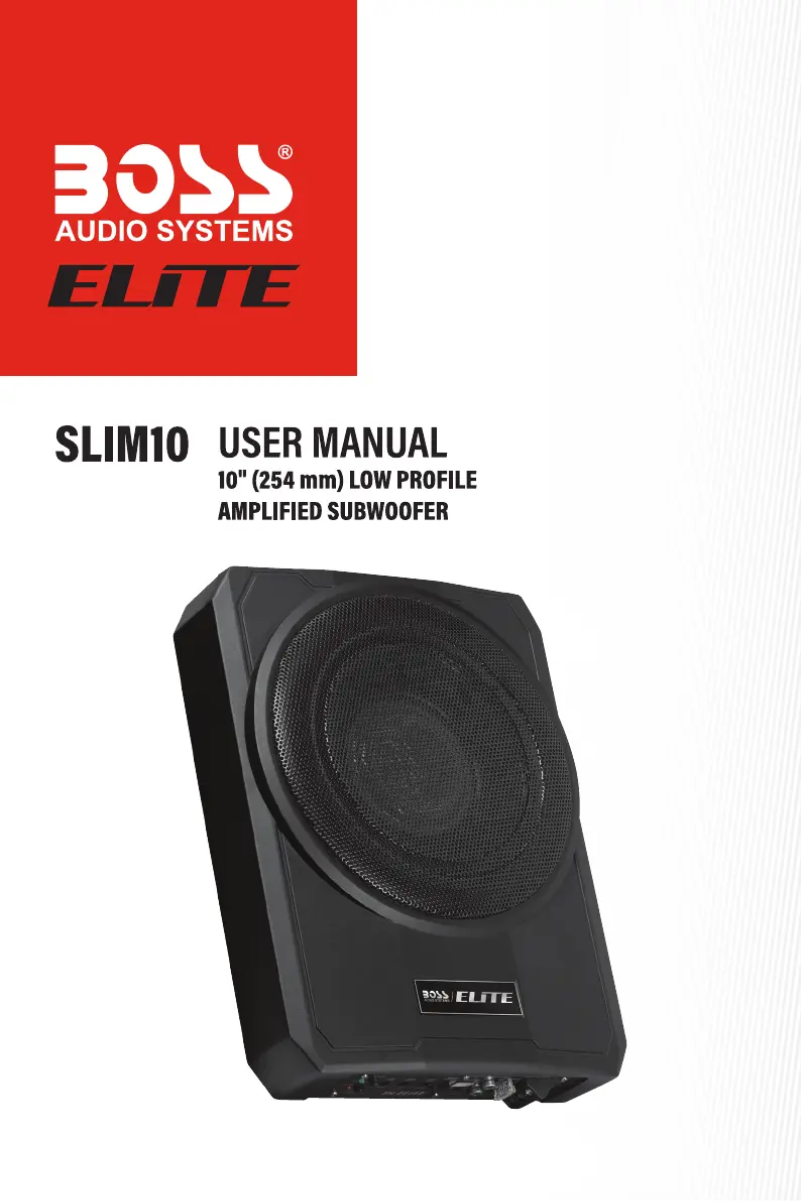 Page n°1 - Manuel utilisateur Boss Elite SLIM10