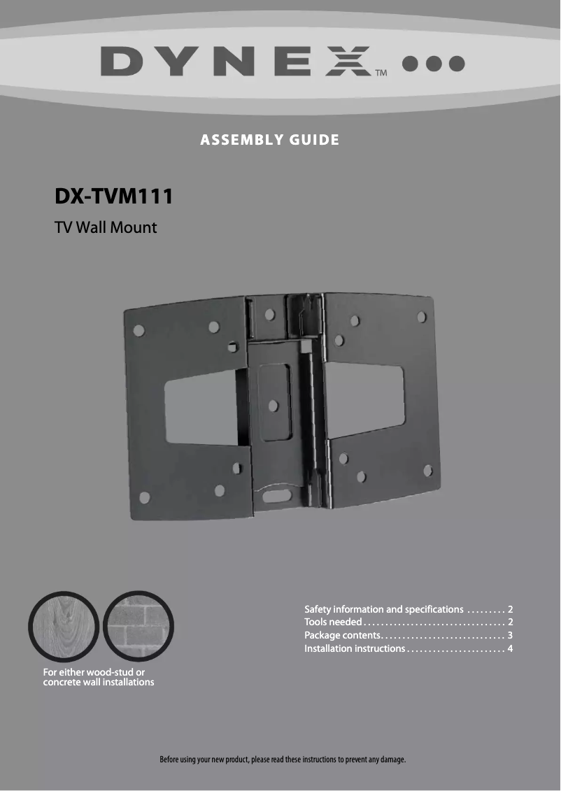 Página 1 del manual Manual de usuario Dynex DX-TVM111