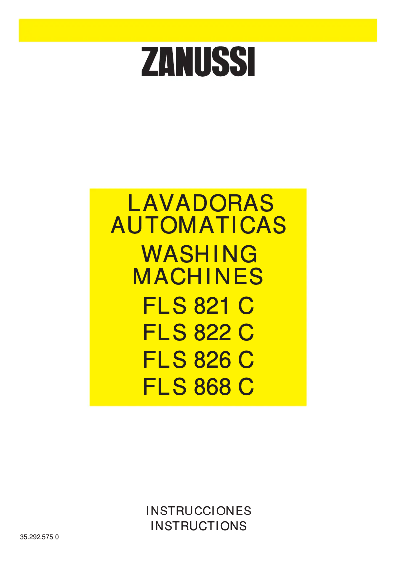 Página 1 del manual Manual de usuario Zanussi FLS 868 C