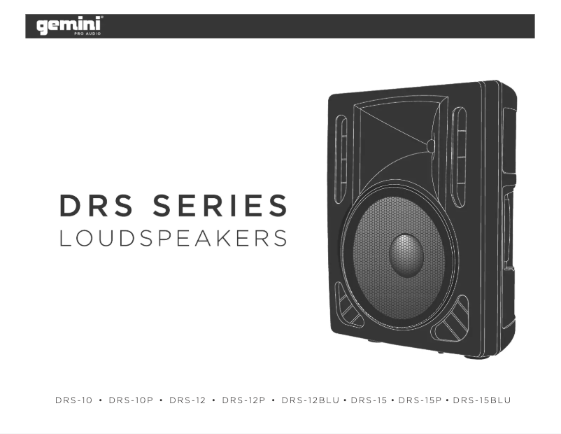 Page n°1 - Manuel utilisateur Gemini DRS-12BLU