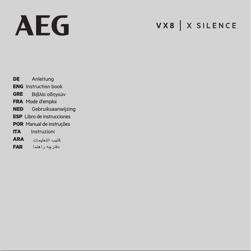 Page n°1 - Manuel utilisateur AEG VX8-1-ÖKO