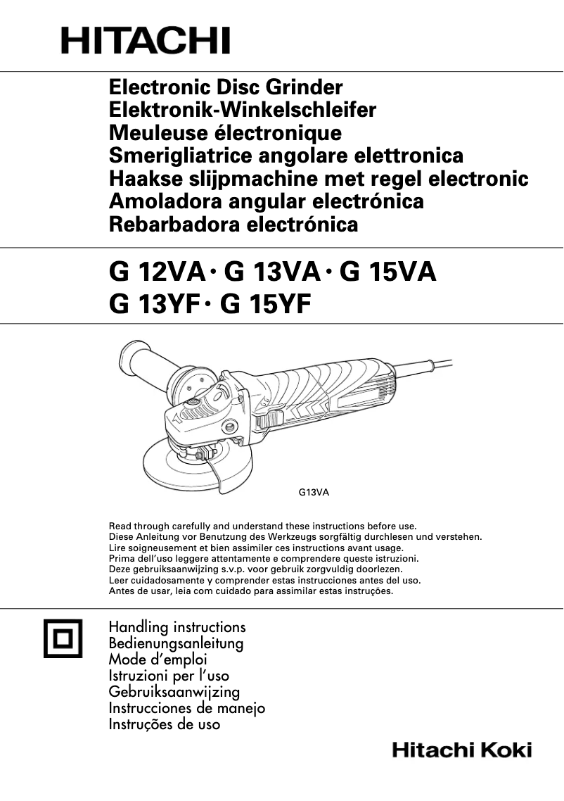 Page n°1 - Manuel utilisateur Hitachi G 13VA