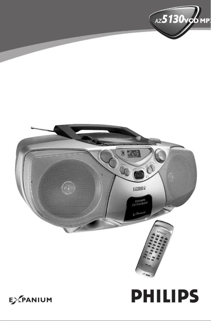Page 1 de la notice Manuel utilisateur Philips AZ5130
