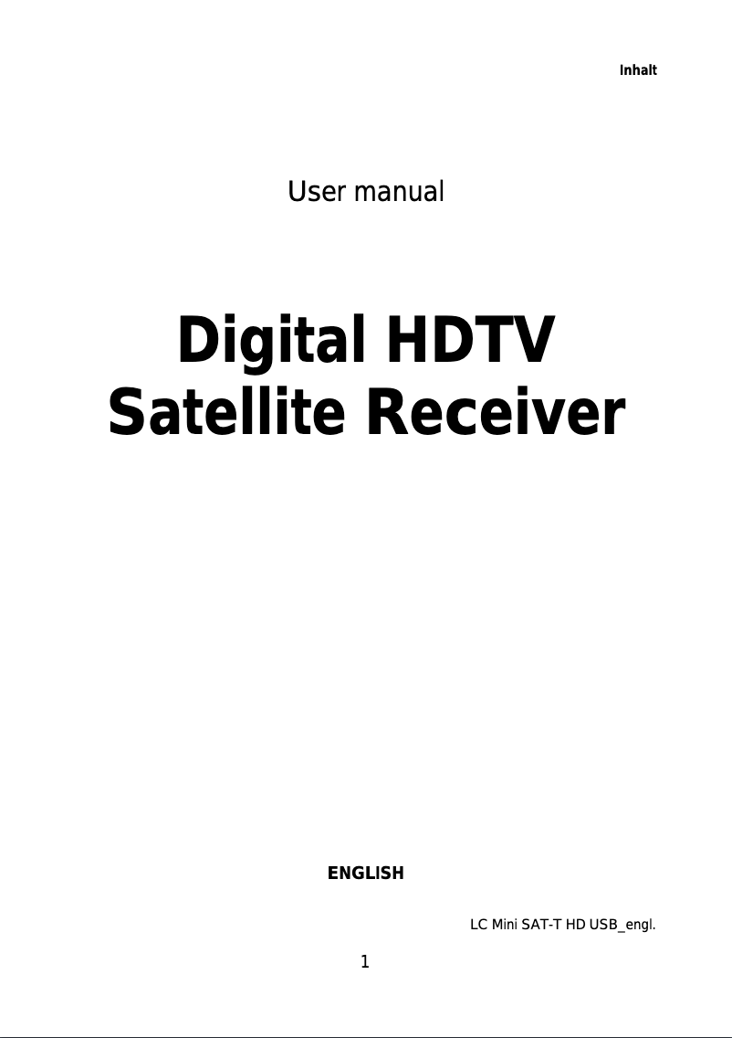 Image de la première page du manuel de l'appareil HD400