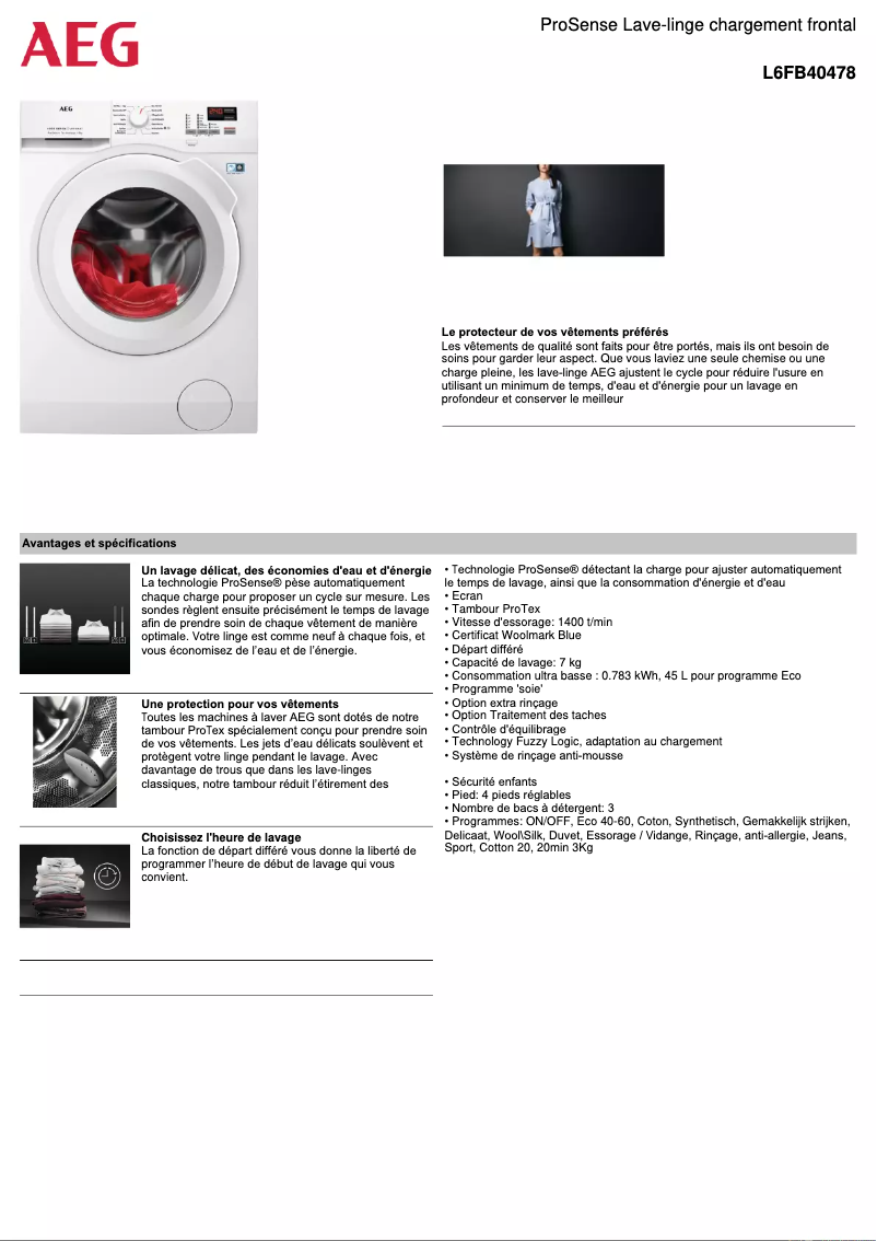 Image de la première page du manuel de l'appareil L6FB40478