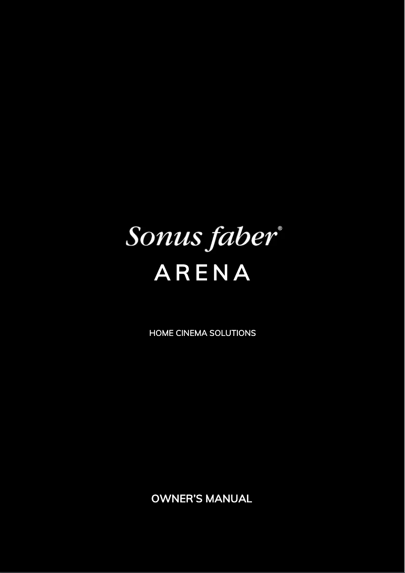 Página 1 del manual Manual de usuario Sonus Faber Arena 10