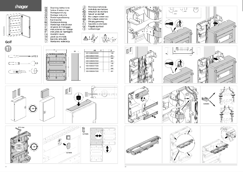 Page n°1 - Manuel utilisateur Hager VS418PT