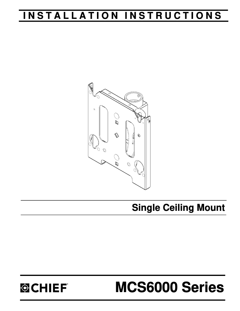 Página 1 del manual Manual de usuario Chief MCS6542