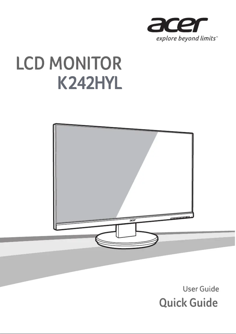 Page 1 de la notice Manuel utilisateur Acer K242HYLB