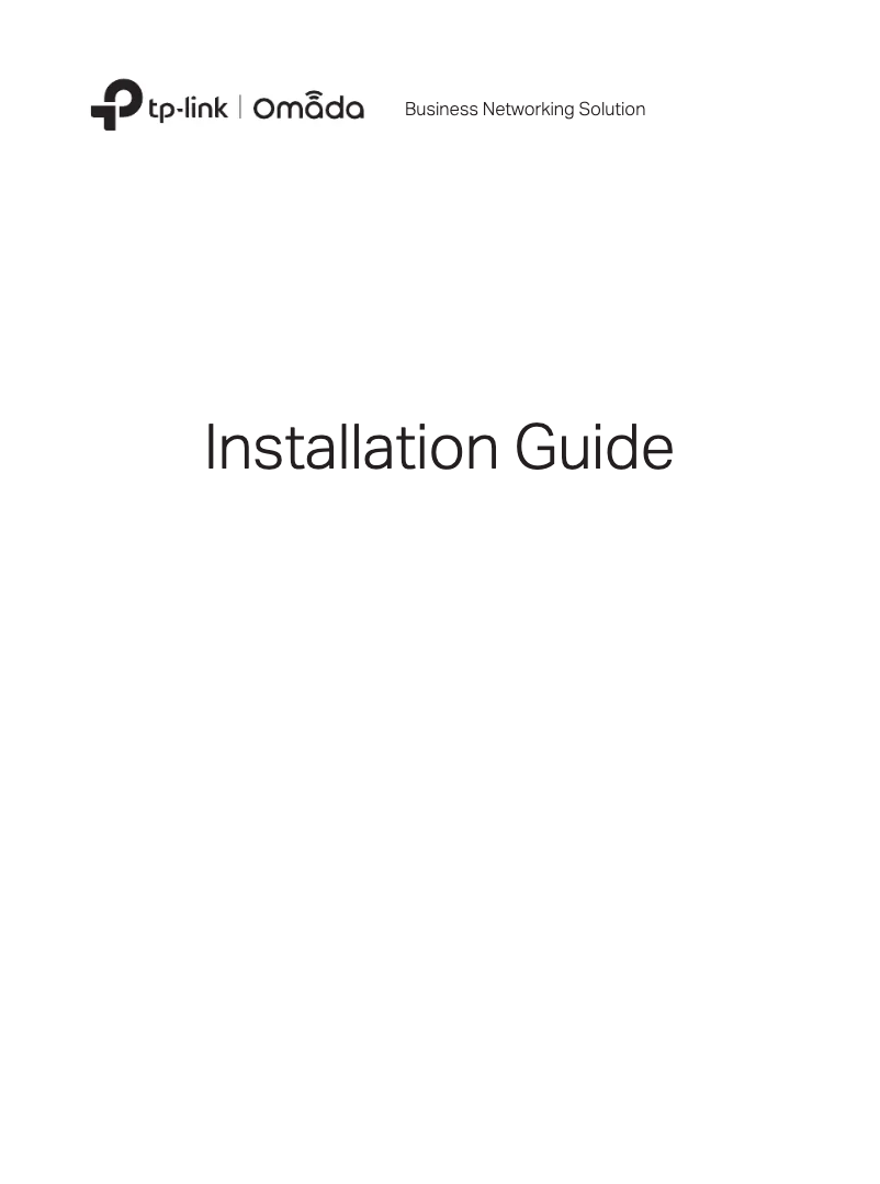 Page 1 de la notice Guide d'installation TP-Link SG3428X