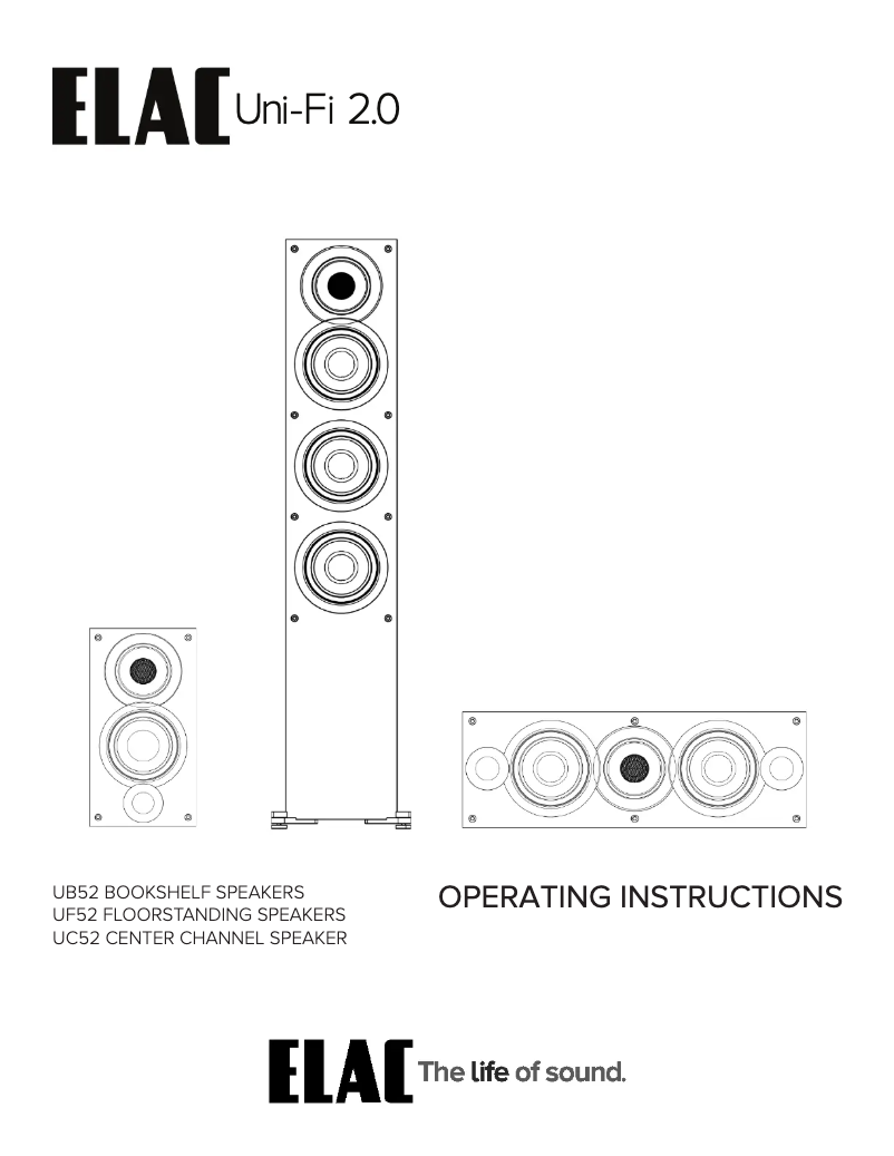 Page 1 de la notice Fiche technique ELAC Uni-Fi 2.0 UF52