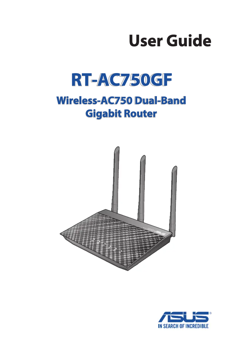 Page 1 de la notice Manuel utilisateur Asus RT-AC750GF