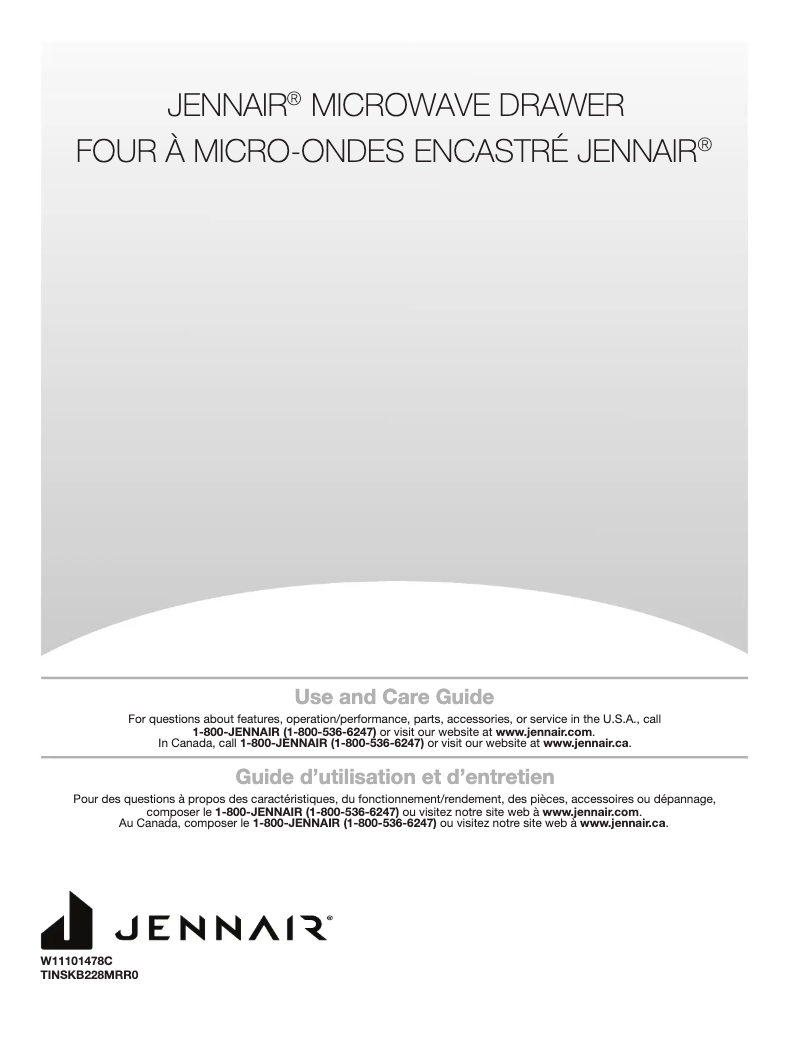 Page n°1 - Manuel utilisateur JennAir JMDFS24HM