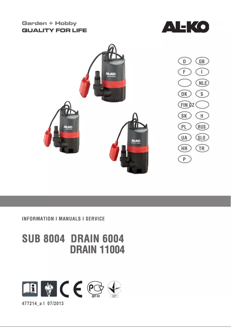 Image de la première page du manuel de l'appareil Drain 11004