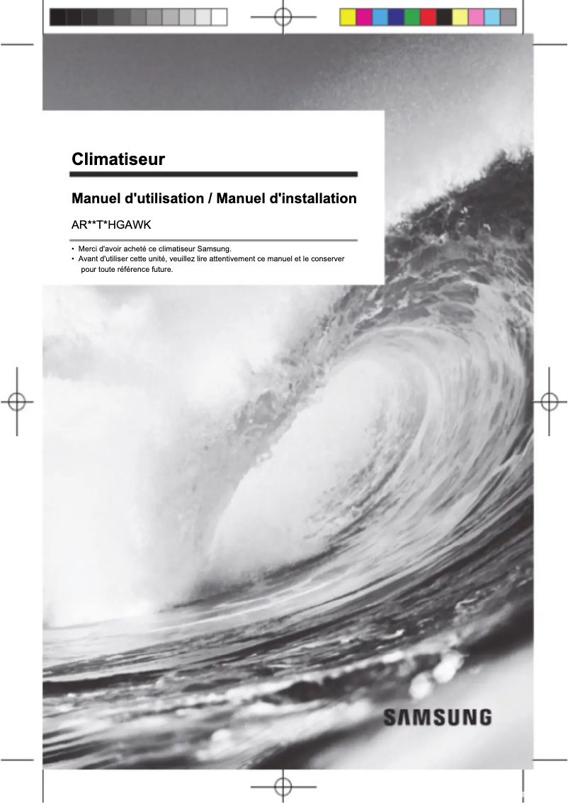 Page 1 de la notice Manuel utilisateur Samsung AR09TSHGAWK/FA
