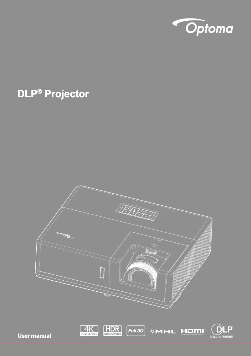 Page n°1 - Manuel utilisateur Optoma ProScene ZH606