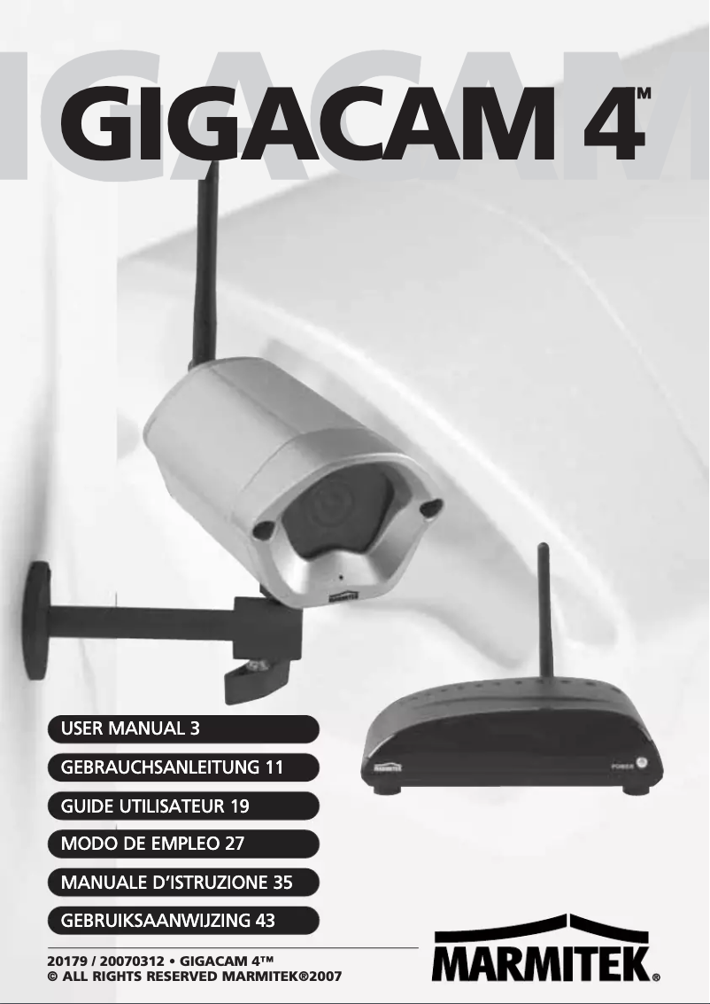 Page 1 de la notice Manuel utilisateur Marmitek GigaCam 4