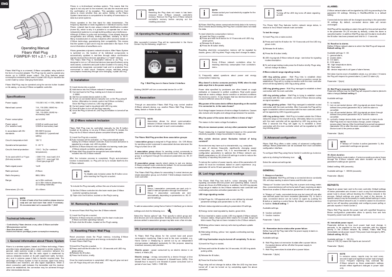 Image de la première page du manuel de l'appareil FGWP-102