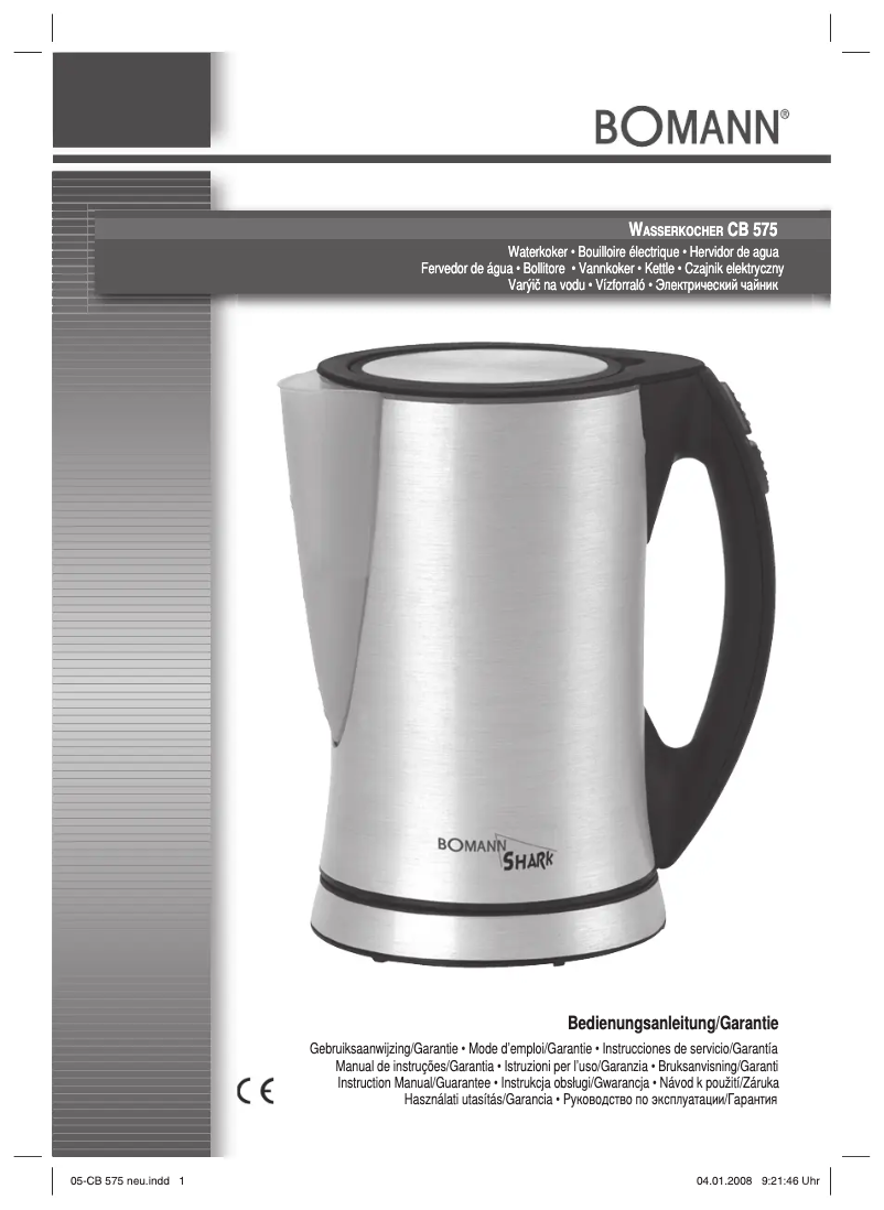 Page n°1 - Manuel utilisateur Bomann Shark CB 575