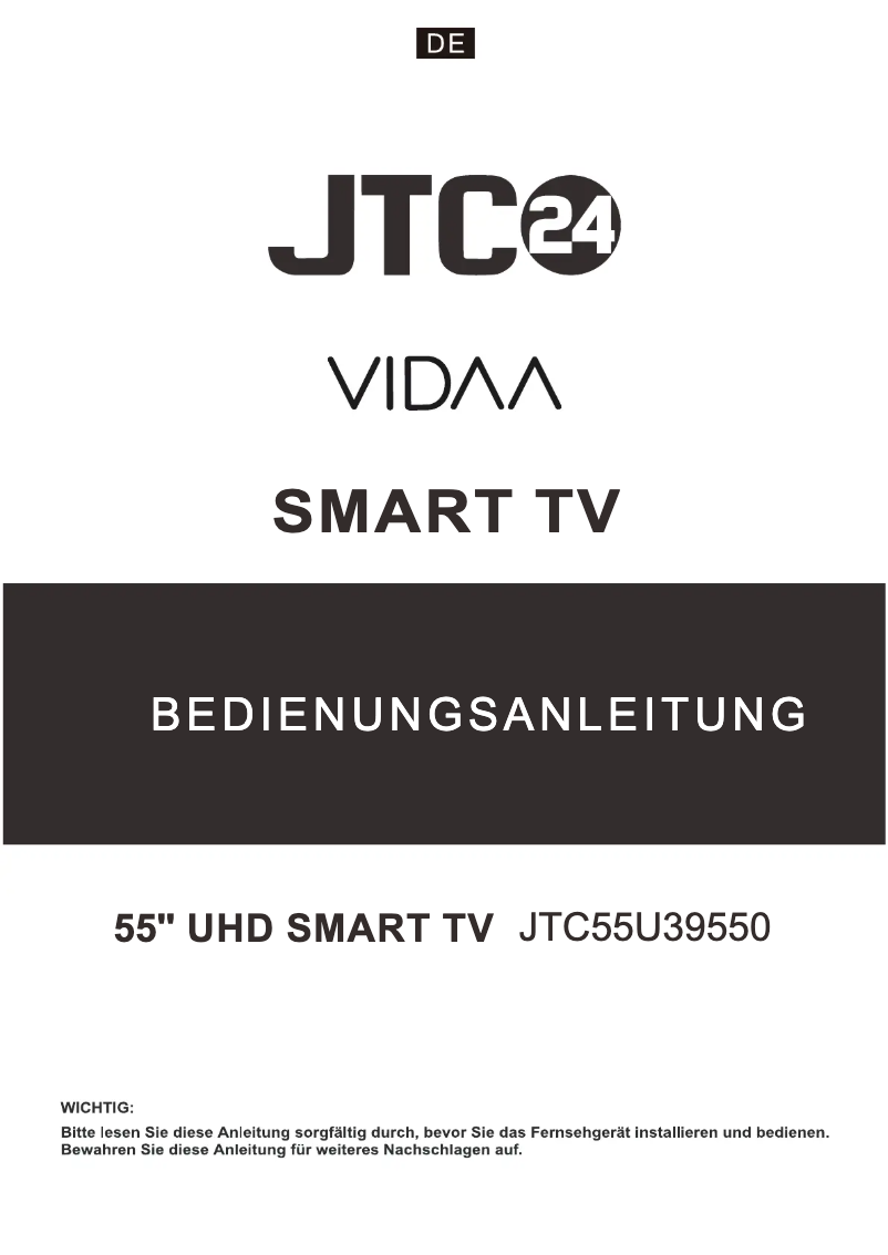 Image de la première page du manuel de l'appareil JTC55U39550