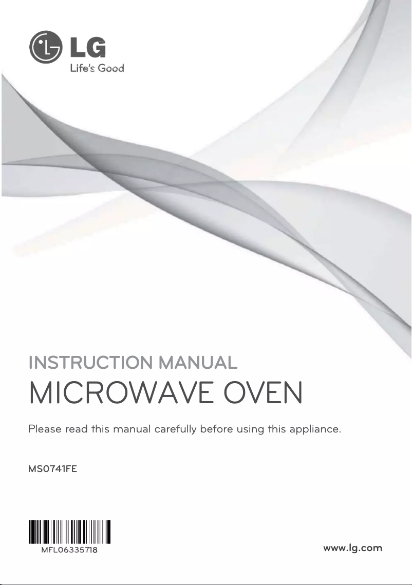 Page 1 de la notice Manuel utilisateur LG MS0741FE