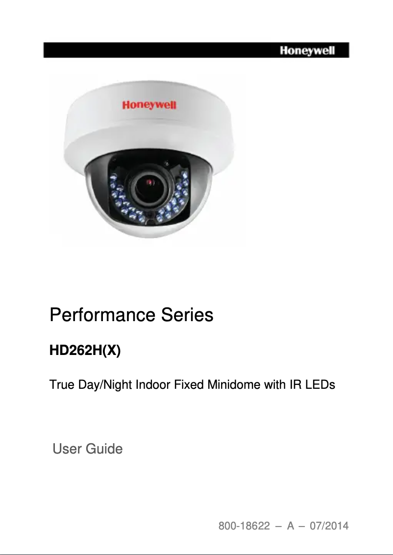 Page 1 de la notice Manuel utilisateur Honeywell Performance HD262H