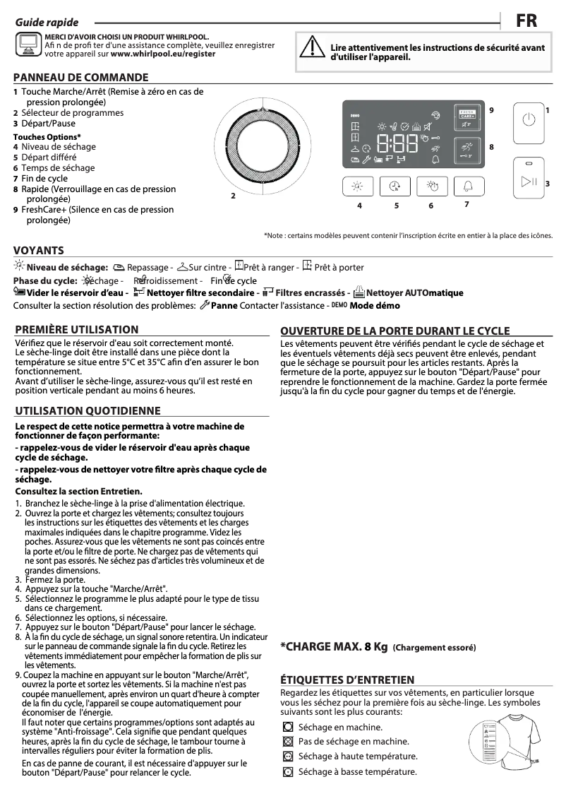 Image de la première page du manuel de l'appareil FFT M11 8X3BY FR