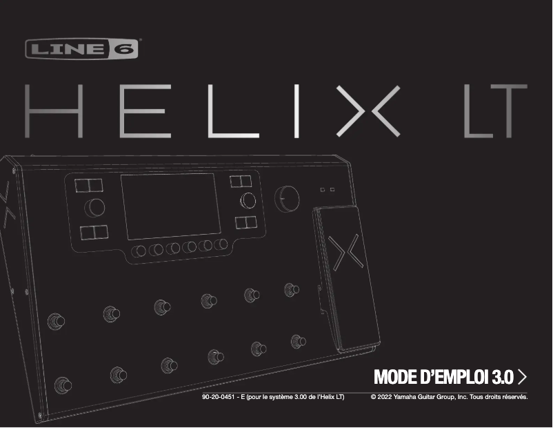 Image de la première page du manuel de l'appareil Helix LT
