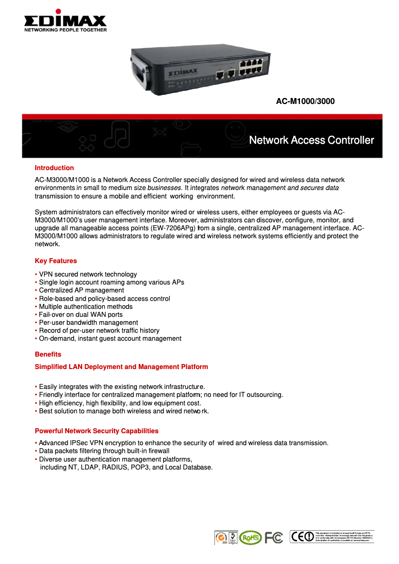 Image de la première page du manuel de l'appareil AC-M3000