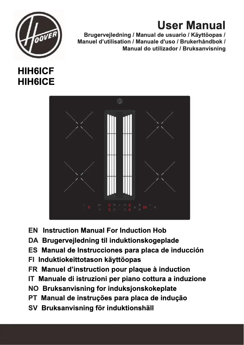 Page n°1 - Manuel utilisateur Hoover HIH6ICE