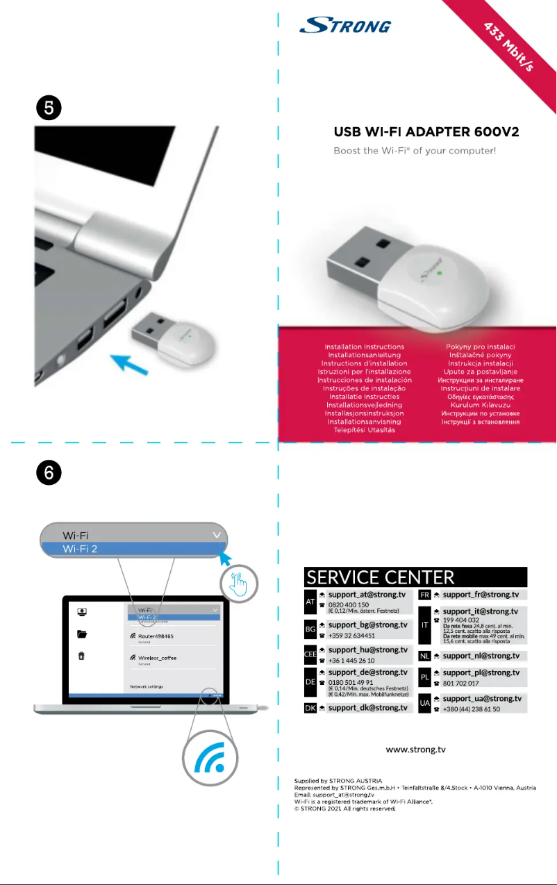 Page 1 de la notice Manuel utilisateur Strong ADAPTER 600v2
