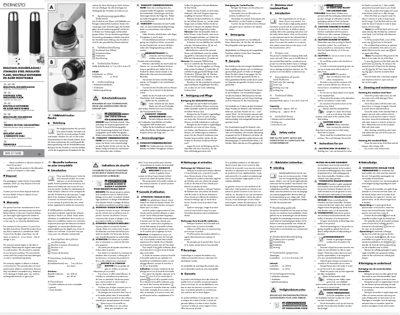 Page 1 of the manual User Manual Ernesto HG05134C