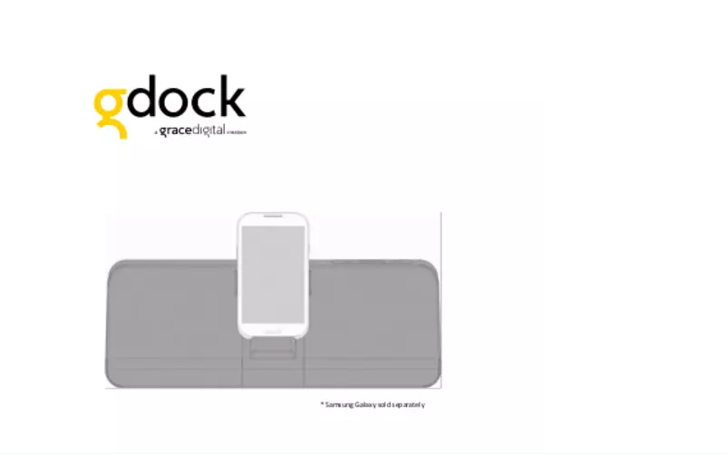 Page 1 de la notice Manuel utilisateur Grace Digital Audio gdock