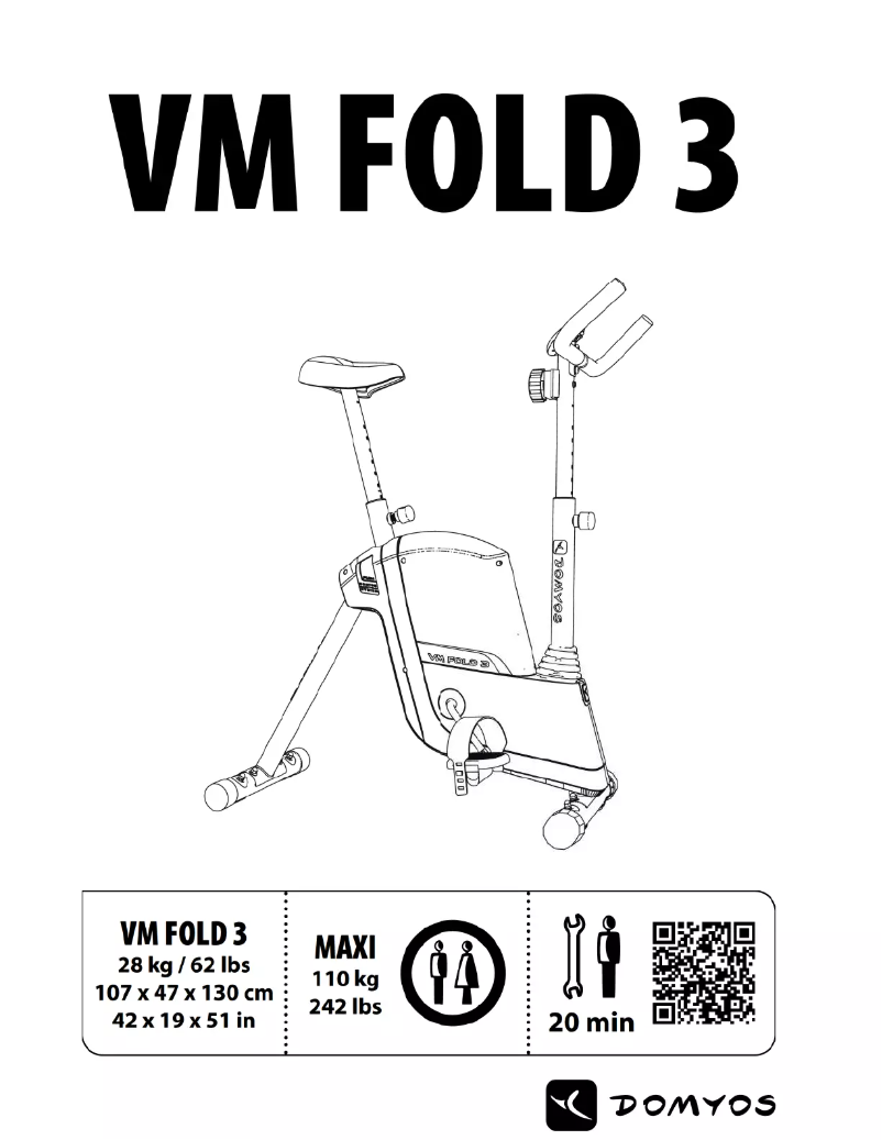 Image de la première page du manuel de l'appareil VM FOLD 3
