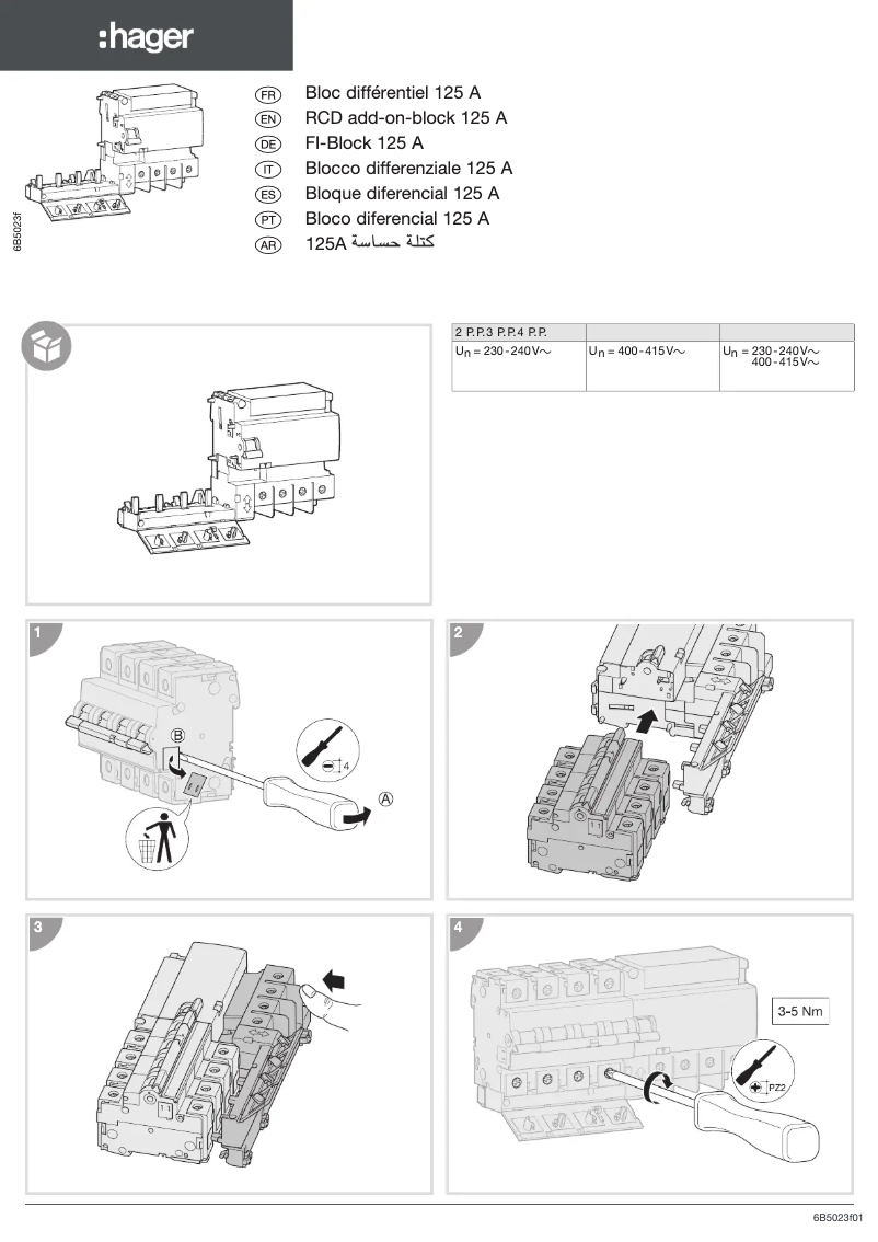 Image de la première page du manuel de l'appareil BDC280E