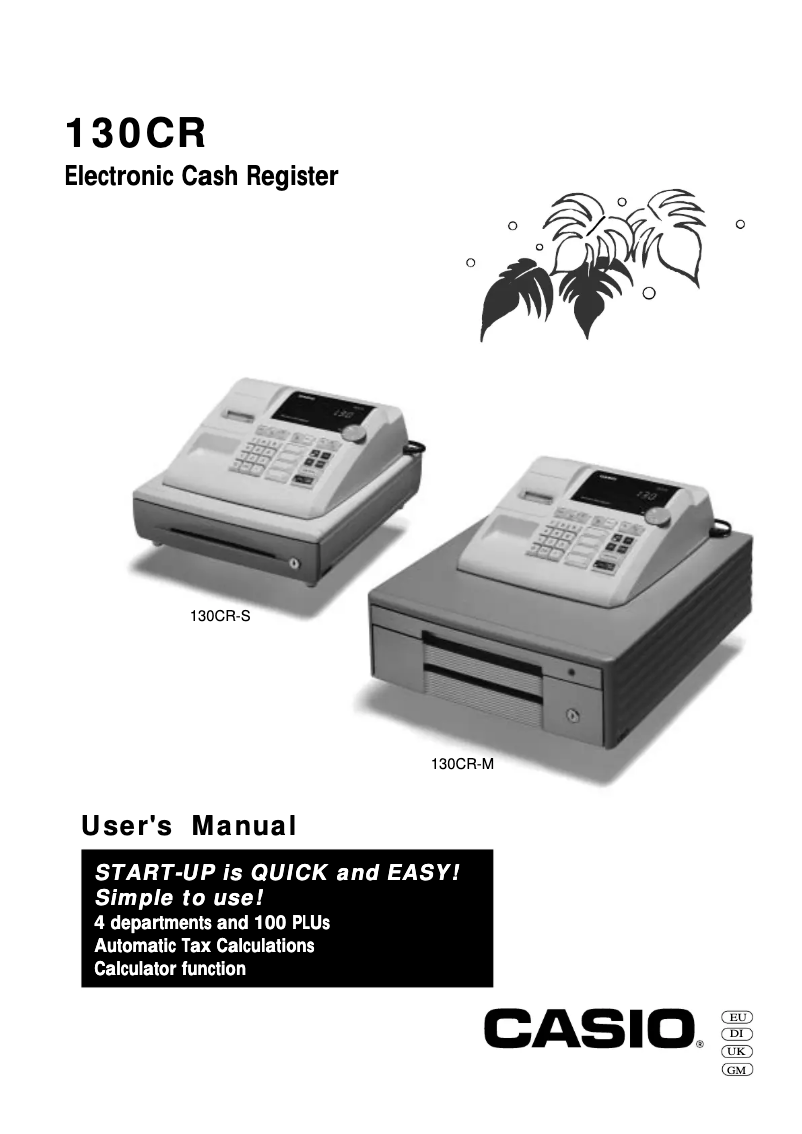 Página 1 del manual Manual de usuario Casio 130CR