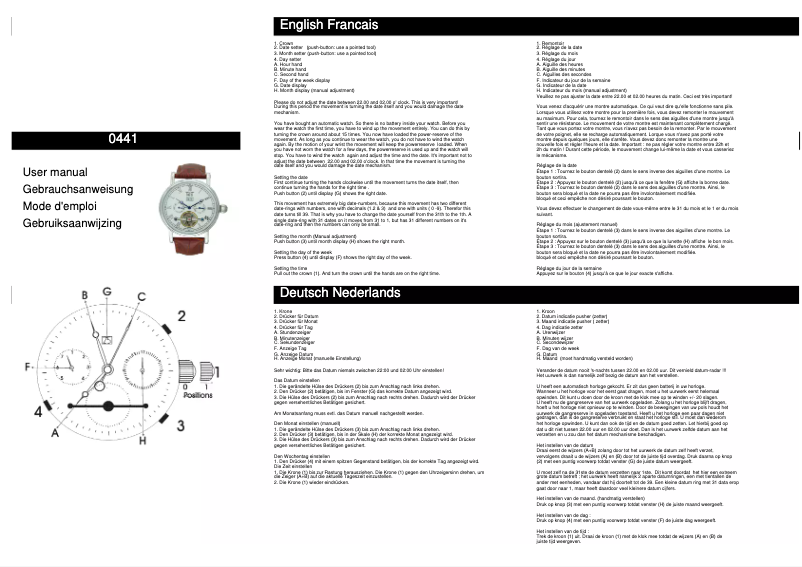 Page n°1 - Manuel utilisateur Davis 0441