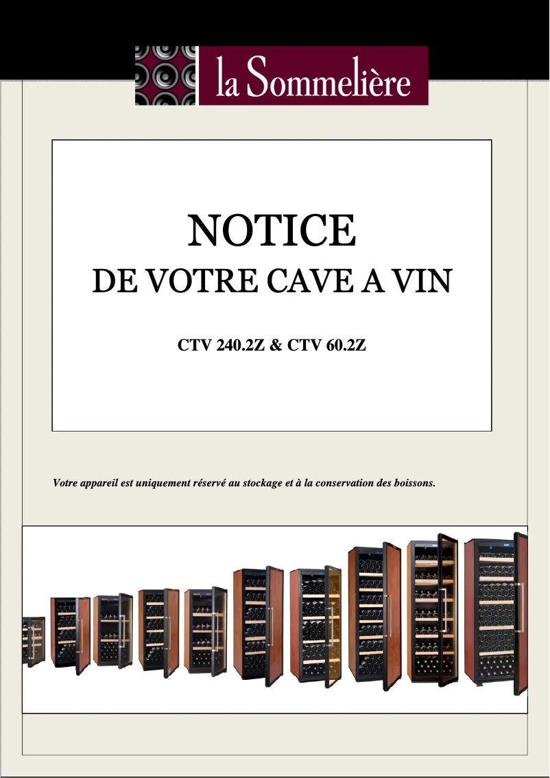 Página 1 del manual Manual de usuario La Sommelière CTV 240.2Z