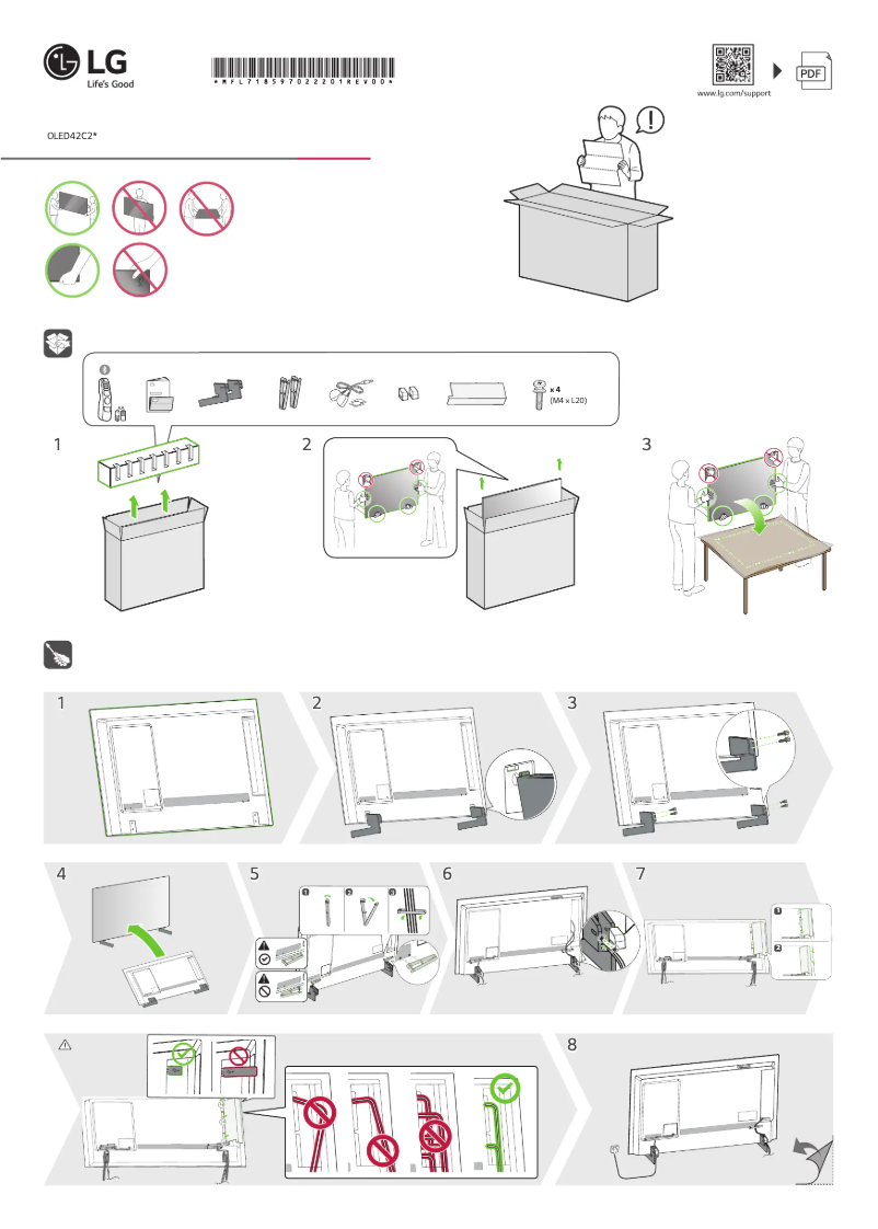 Página 1 del manual Guía de instalación LG OLED42C21LA