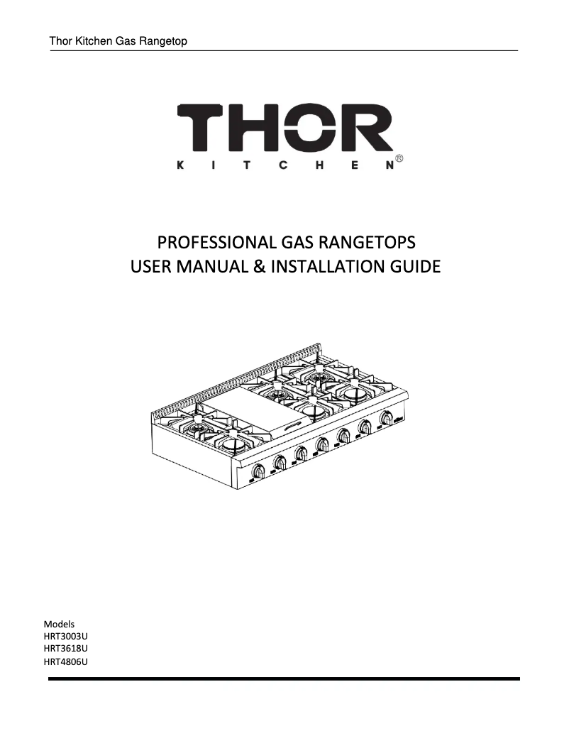 Page n°1 - Manuel utilisateur Thor HRT4806U